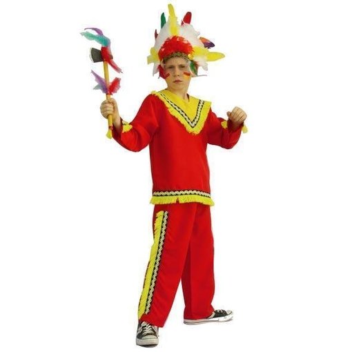 Kostuum Indian boy rood