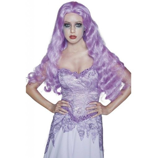 Gothic Bruid pruik paars elite