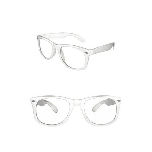 Blues brother bril wit met glas