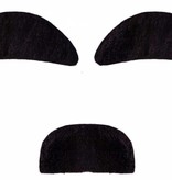 Snor en wenkbrauwen zwart professor