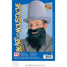 Partybaard met snor zwart