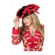 Piratenhoed met rode strikken