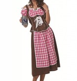 Dirndl suedine roze