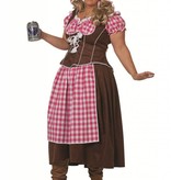 Dirndl suedine roze