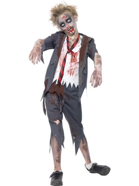 Zombie Schooljongen kostuum kind afbeelding
