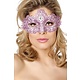 Masker stof met steentjes oud roze
