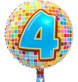 4 jaar Birthday Blocks folieballon - 43 cm