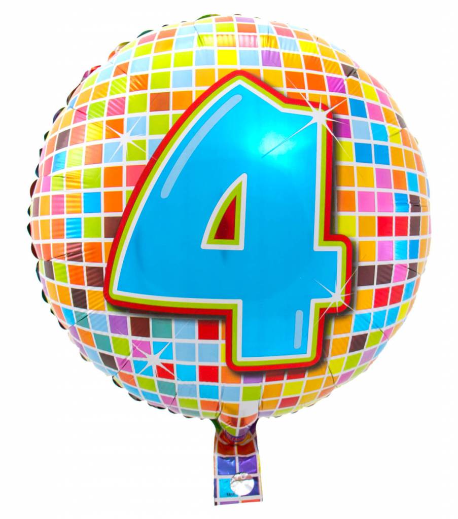 4 jaar Birthday Blocks folieballon - 43 cm afbeelding