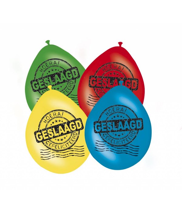 Ballonnen geslaagd mix kleuren