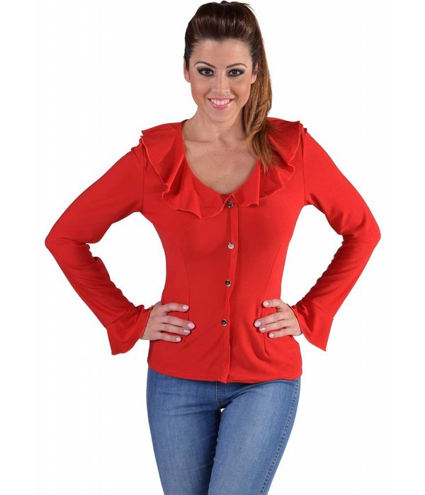 Jersey blouse rood