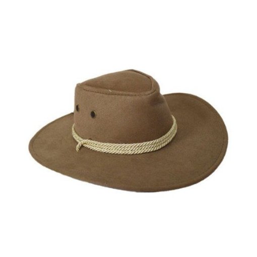 Cowboyhoed met koord beige