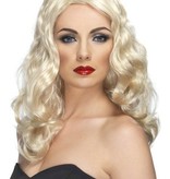 Glamour pruik lang blond