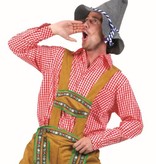 Tiroler blouse rood/wit