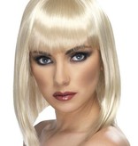 Pruik Glam kort blond