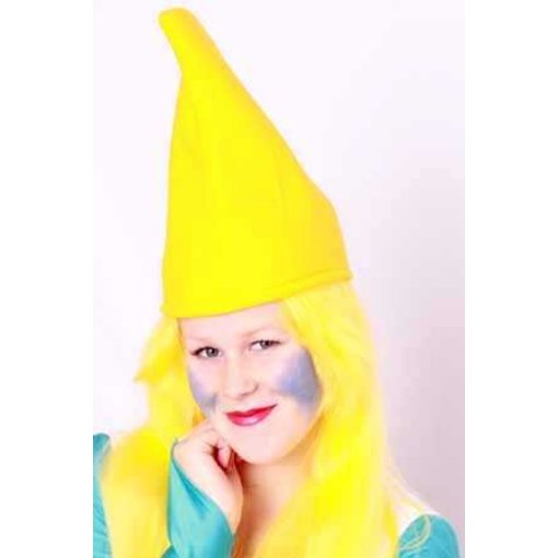 Kabouter/smurfenmuts geel