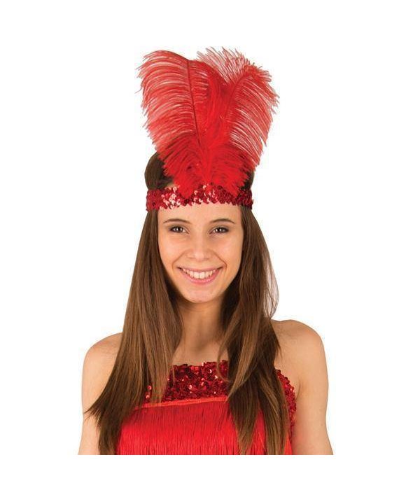 Hoofdband Charleston rood