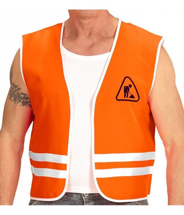 Oranje bouwvakkers vest
