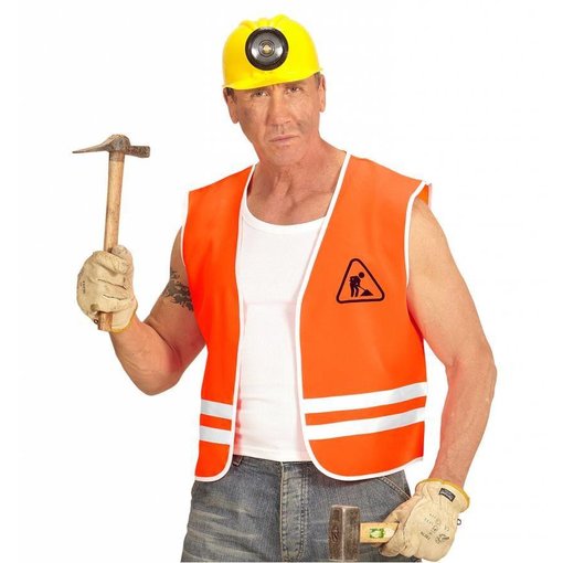 Oranje bouwvakkers vest