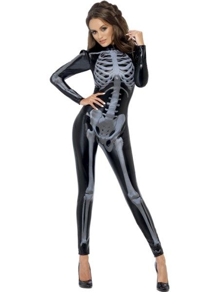 Fever sexy Skeletten catsuit afbeelding