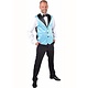 Gilet pailletten turquoise heren