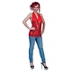 Halter topje glitter rood