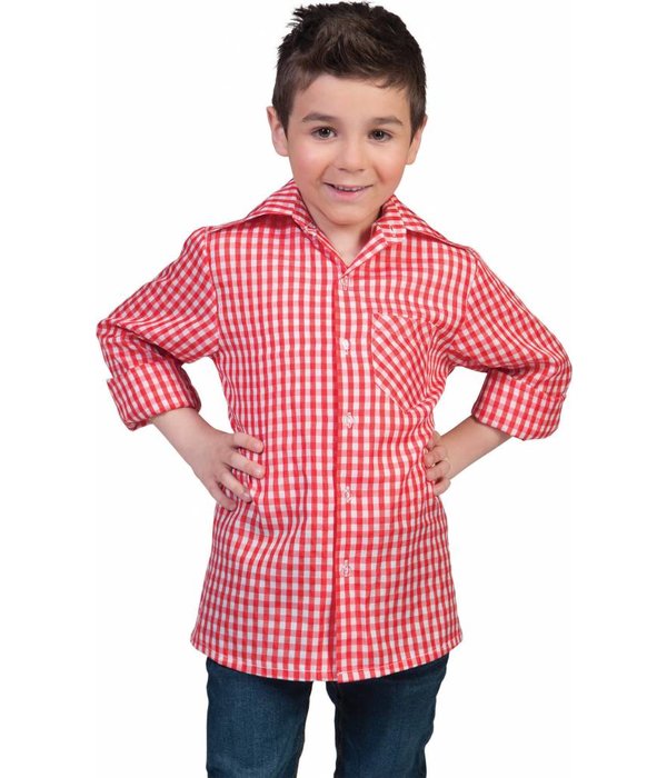 Tiroler blouse kind rood