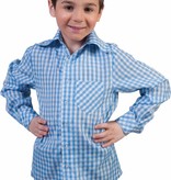 Tiroler blouse kind blauw