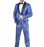 Gevoerd Maatpak brokaat Kobalt