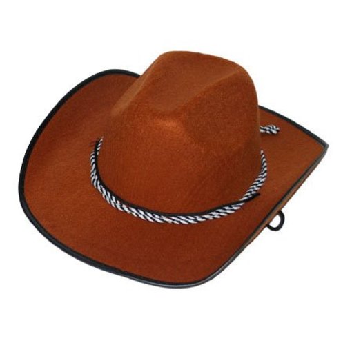 Cowboy hoed bruin met koord