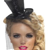 Fever mini hoedje zwart