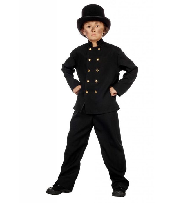 Schoorsteenveger pak kind zwart