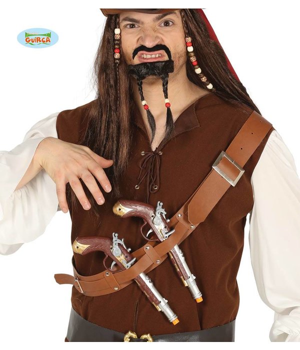 Piratenriem met 2 pistolen