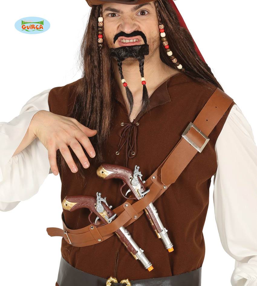 Piratenriem met 2 pistolen afbeelding