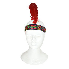 Indiaanse hoofdband met veer