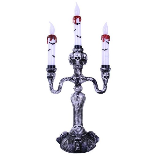 Kandelaar 3 kaarsen horror met licht