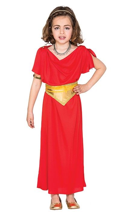Romeinse hofdame kostuum kind - Maatkeuze: 10-12 jaar