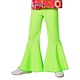 Hippiebroek bi-stretch kind neon groen