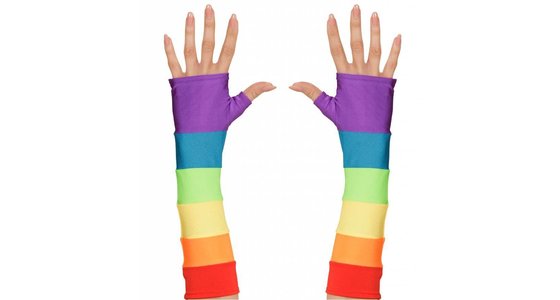 Regenboog handschoenen