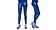 Blauwe legging - panty - kousen