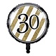 Folieballon '30' Black & Gold (46cm)