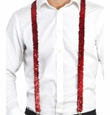 Bretels pailletten rood