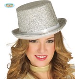 Hoge hoed zilverkleurig