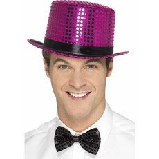 Hoge Hoed pailletten pink