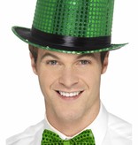 Hoge hoed pailletten groen