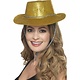 Cowboy glitter hoed plastic goud