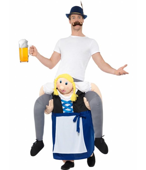 Op de rug kostuum oktoberfestvrouw