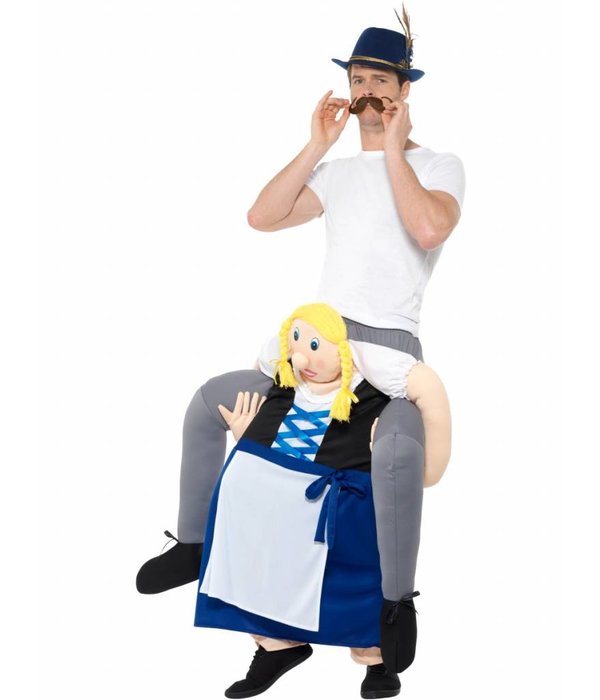 Op de rug kostuum oktoberfestvrouw