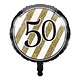 Folieballon '50' Black & Gold (46cm)