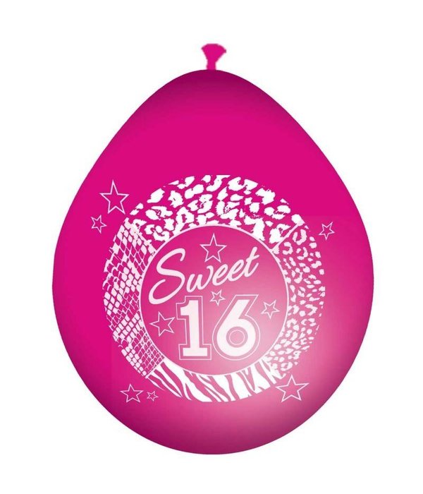 Sweet 16 ballonnen (8 st)