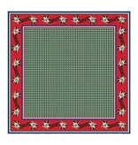 Tiroler sjaal edelweis rood/groen